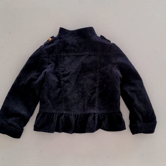 Baby Gap Toddler Size 3 Black Corduroy Military Jacket - Picture 2 of 3